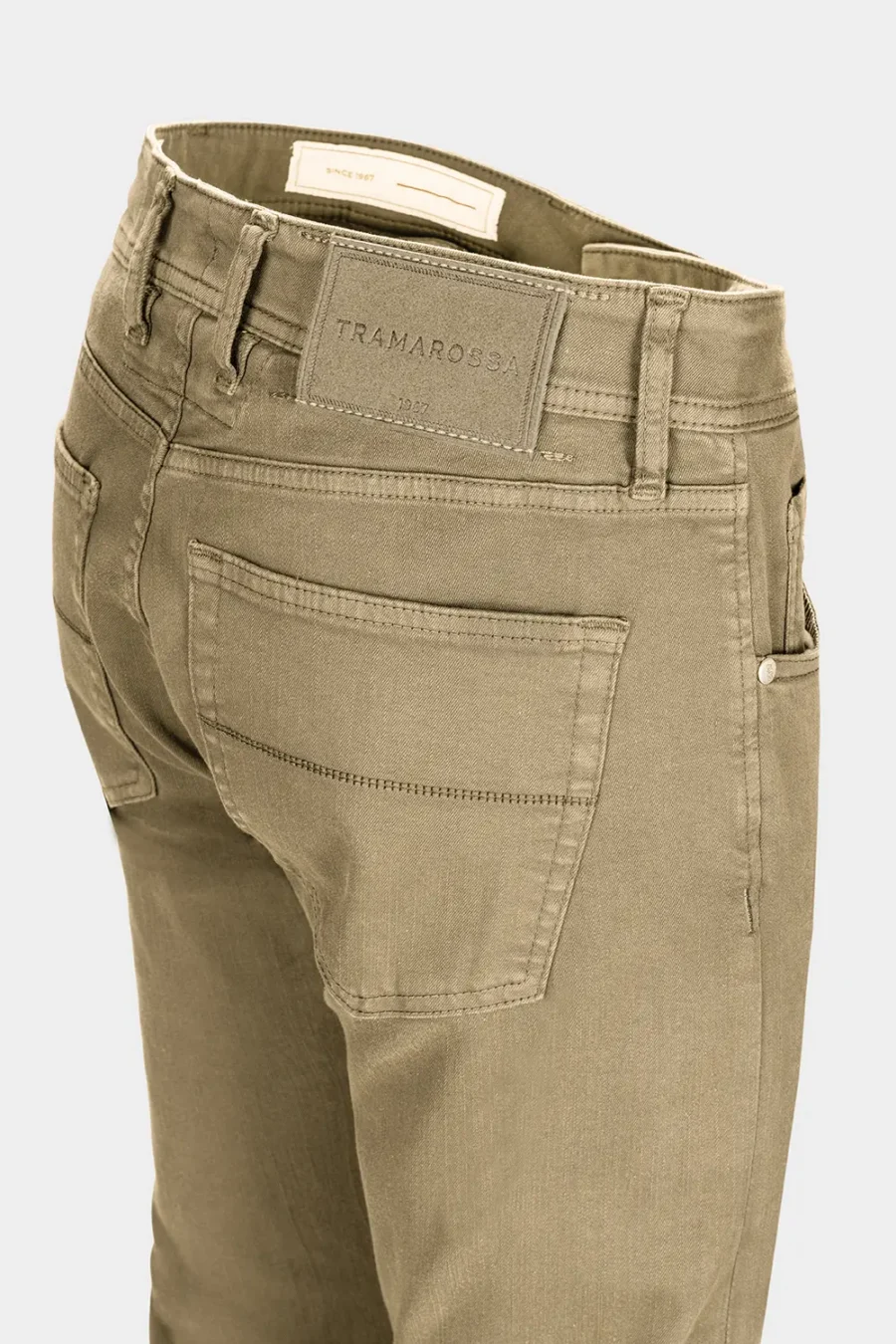 JEANS 5 POCKETS COLOURED MICHELANGELO REGULAR GABARDINE RELAX BEIGE - Image 4