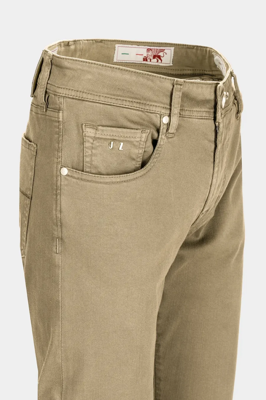 JEANS 5 POCKETS COLOURED MICHELANGELO REGULAR GABARDINE RELAX BEIGE - Image 3