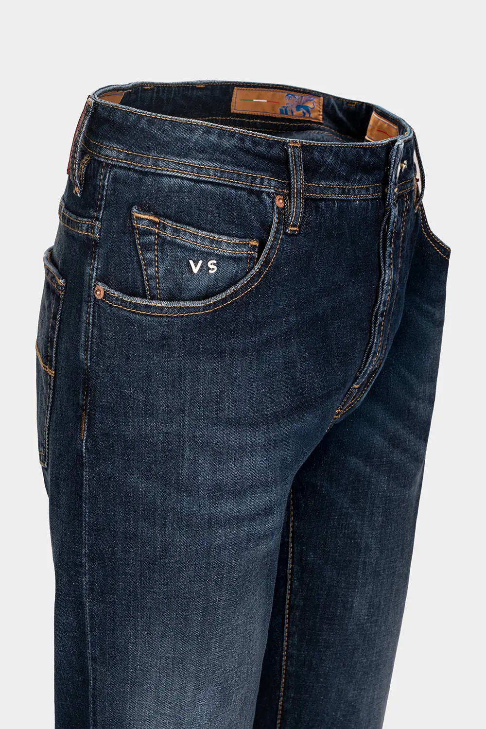 JEANS 5 TASCHE BRANDO CARROT DENIM HERITAGE BLU MEDIO - immagine 3