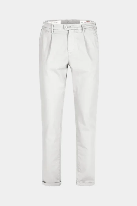 PANT CHINO ALBERTO CARROT GABARDINE RELAX WHITE