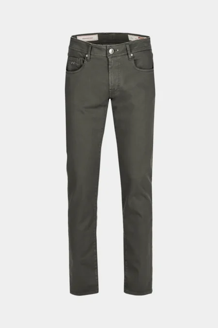 JEANS 5 POCKETS COLOURED MICHELANGELO REGULAR GABARDINE RELAX GREY