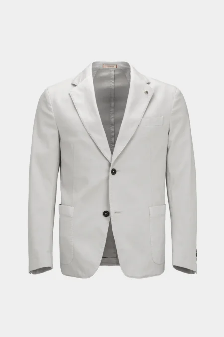 SINGLE BREASTED JACKET FILIPPO GABARDINE RELAX WHITE GREY