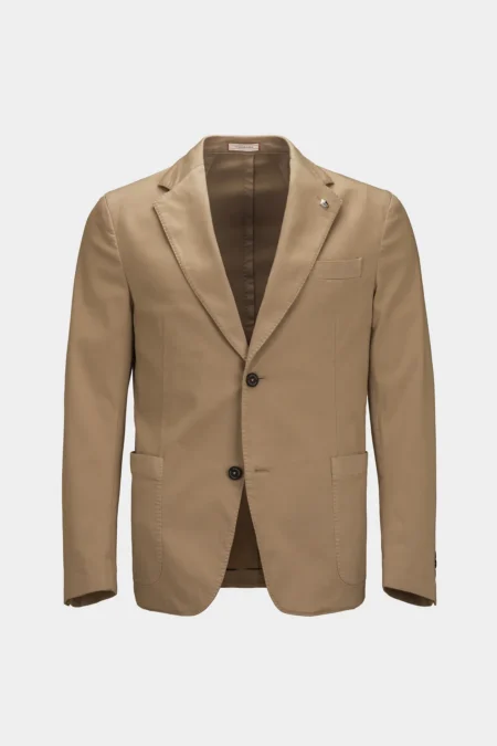 SINGLE BREASTED JACKET FILIPPO GABARDINE RELAX TOBACCO