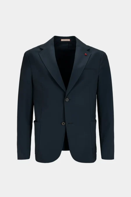 SINGLE BREASTED JACKET FILIPPO TECHNICAL FABRIC DARK BLUE