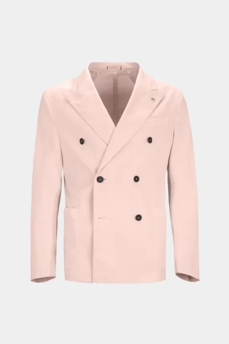 DUBLE BREASTED JACKET GIACOMO GABARDINE RELAX PINK
