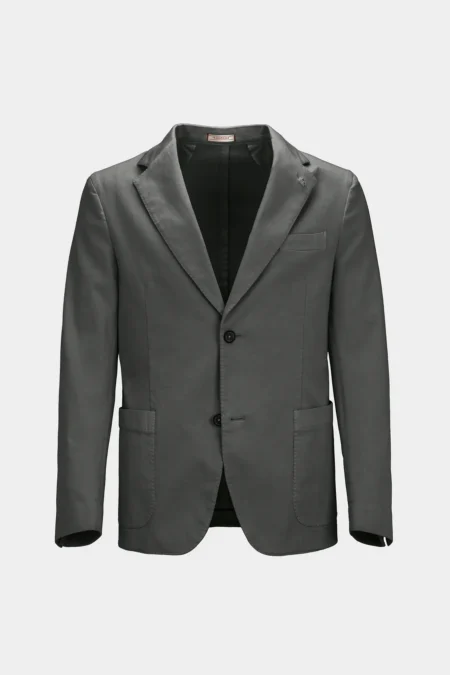 SINGLE BREASTED JACKET FILIPPO GABARDINE RELAX GREY
