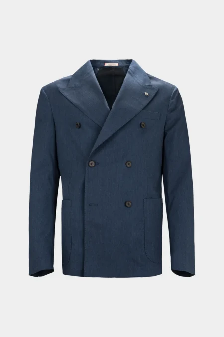 GIACCA GIACOMO DOPPIOPETTO IN DENIM LEGGERO BLU MEDIO