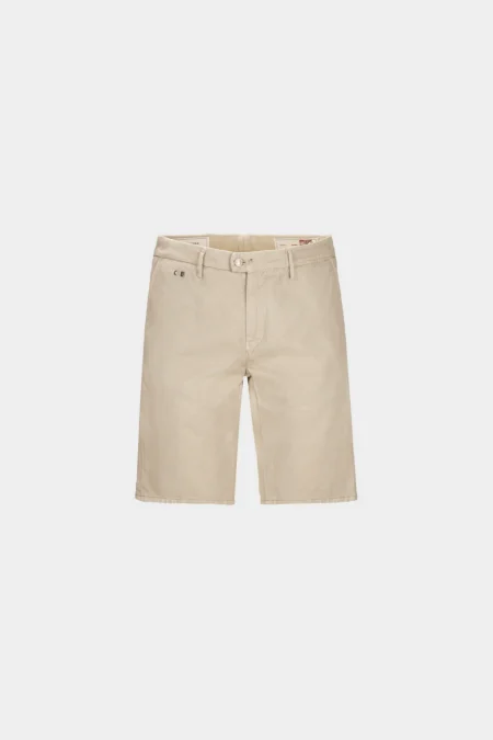 PANTALONE ELIA CORTO IN DENIM LINO BEIGE CHIARO