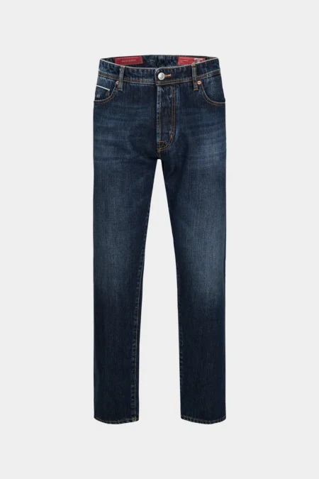 JEANS 5 TASCHE DANTE STRAIGHT IN DENIM CIMOSATO BLU MEDIO