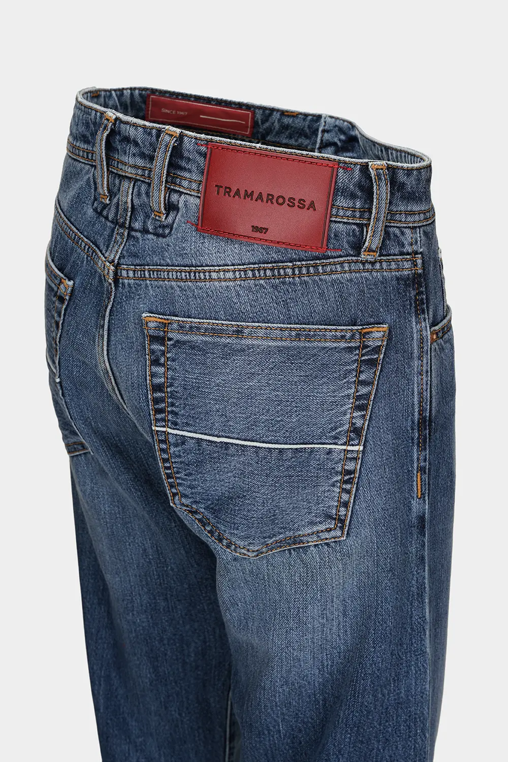 JEANS 5 POCKETS DANTE STRAIGHT IN DENIM SELVEDGE LIGHT BLUE - Image 4