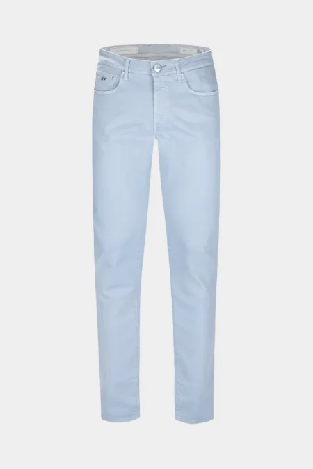 JEANS 5 POCKETS MICHELANGELO REGULAR IN COLORED DENIM PASTEL BLU