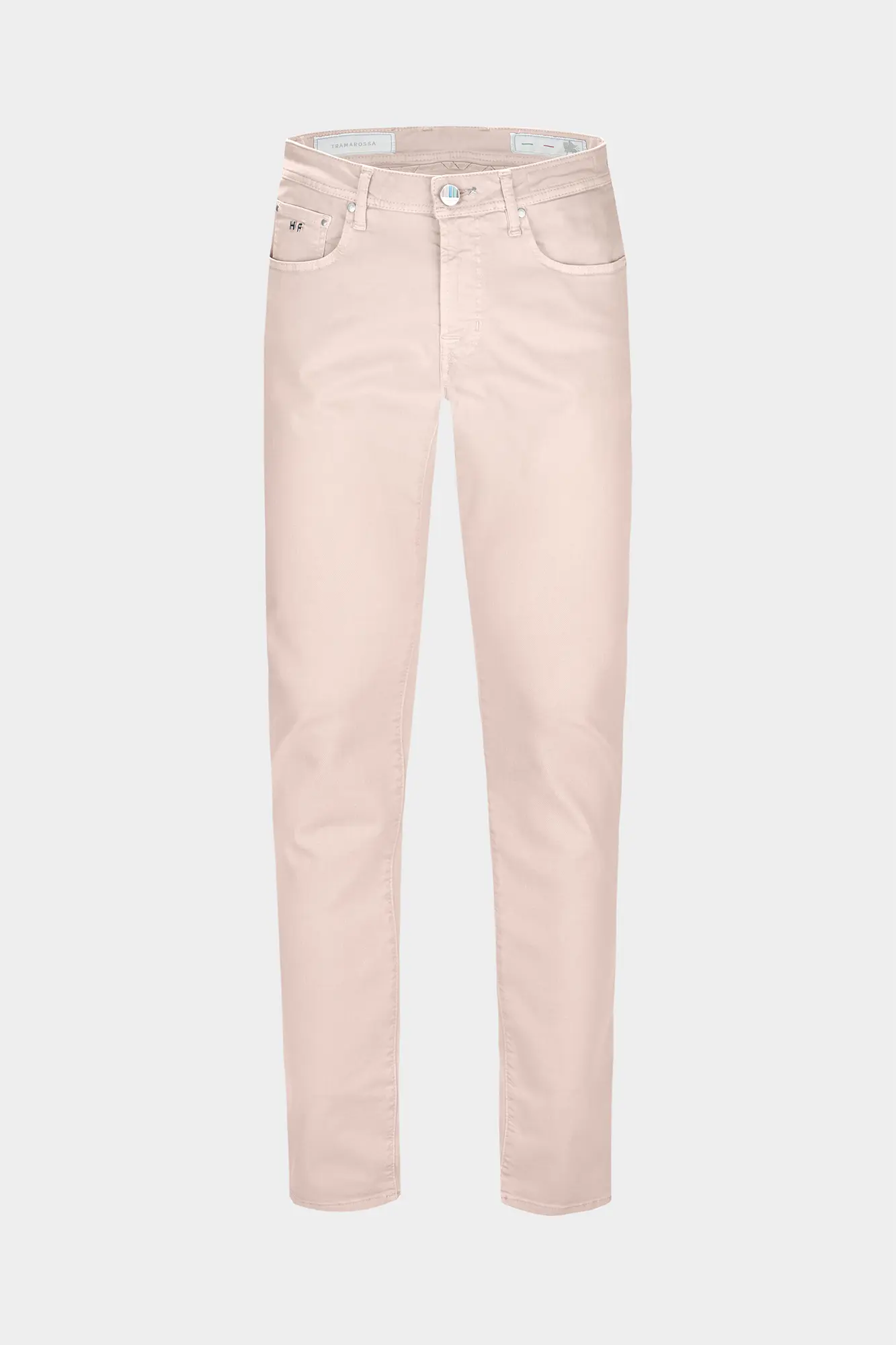 JEANS 5 TASCHE MICHELANGELO IN DENIM COLORATO ROSA PASTELLO
