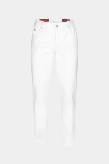 JEANS 5 POCKETS BRANDO CARROT IN COTTON BULL WHITE