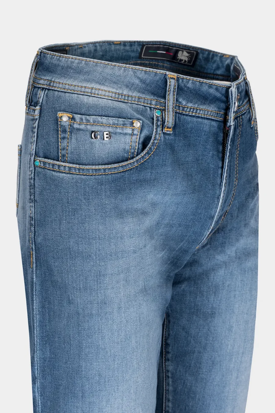 JEANS 5 POCKETS MICHELANGELO REGULAR IN DENIM LIGHT BLUE