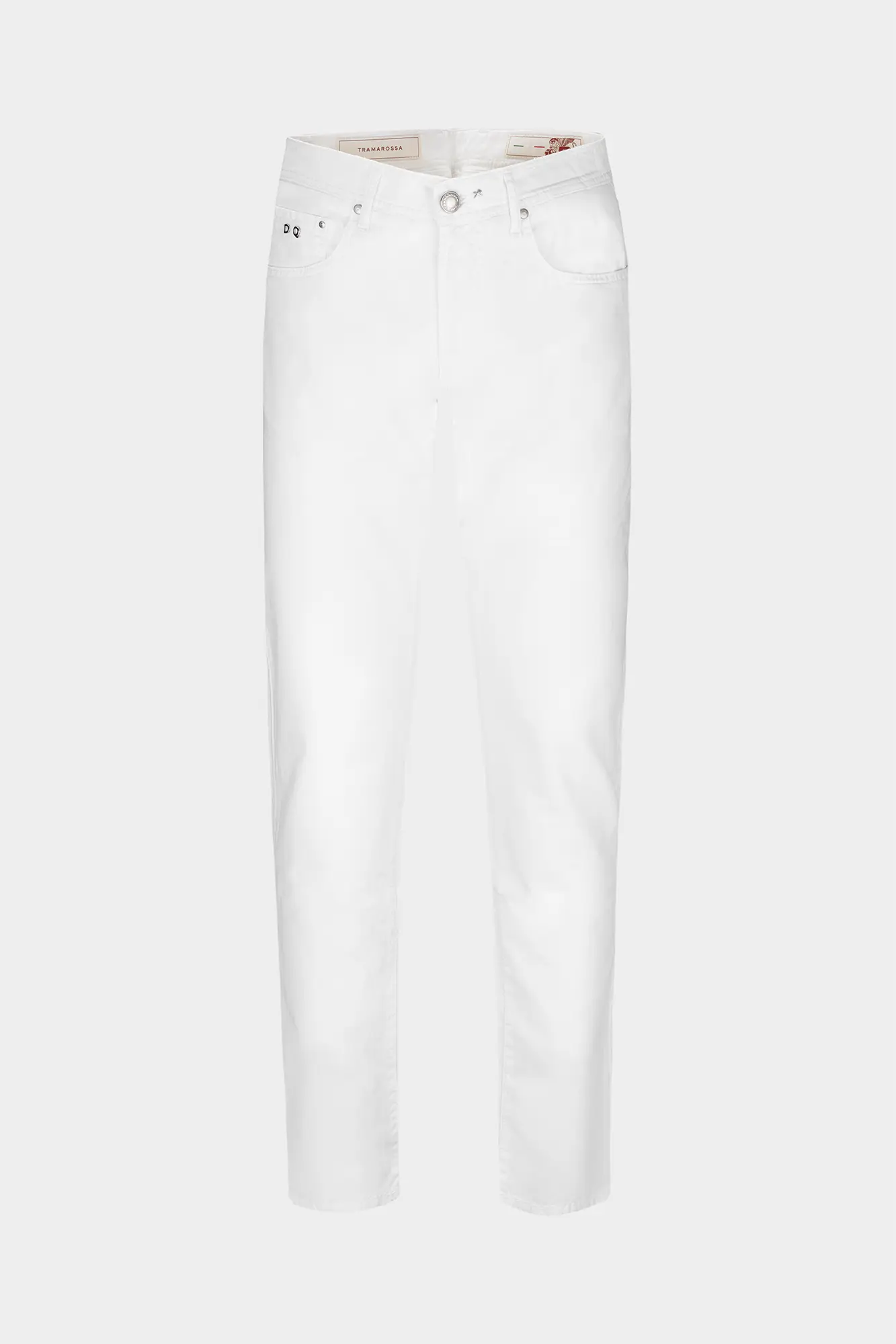 JEANS 5 POCKETS COLOURED MICHELANGELO REGULAR IN LINEN WHITE