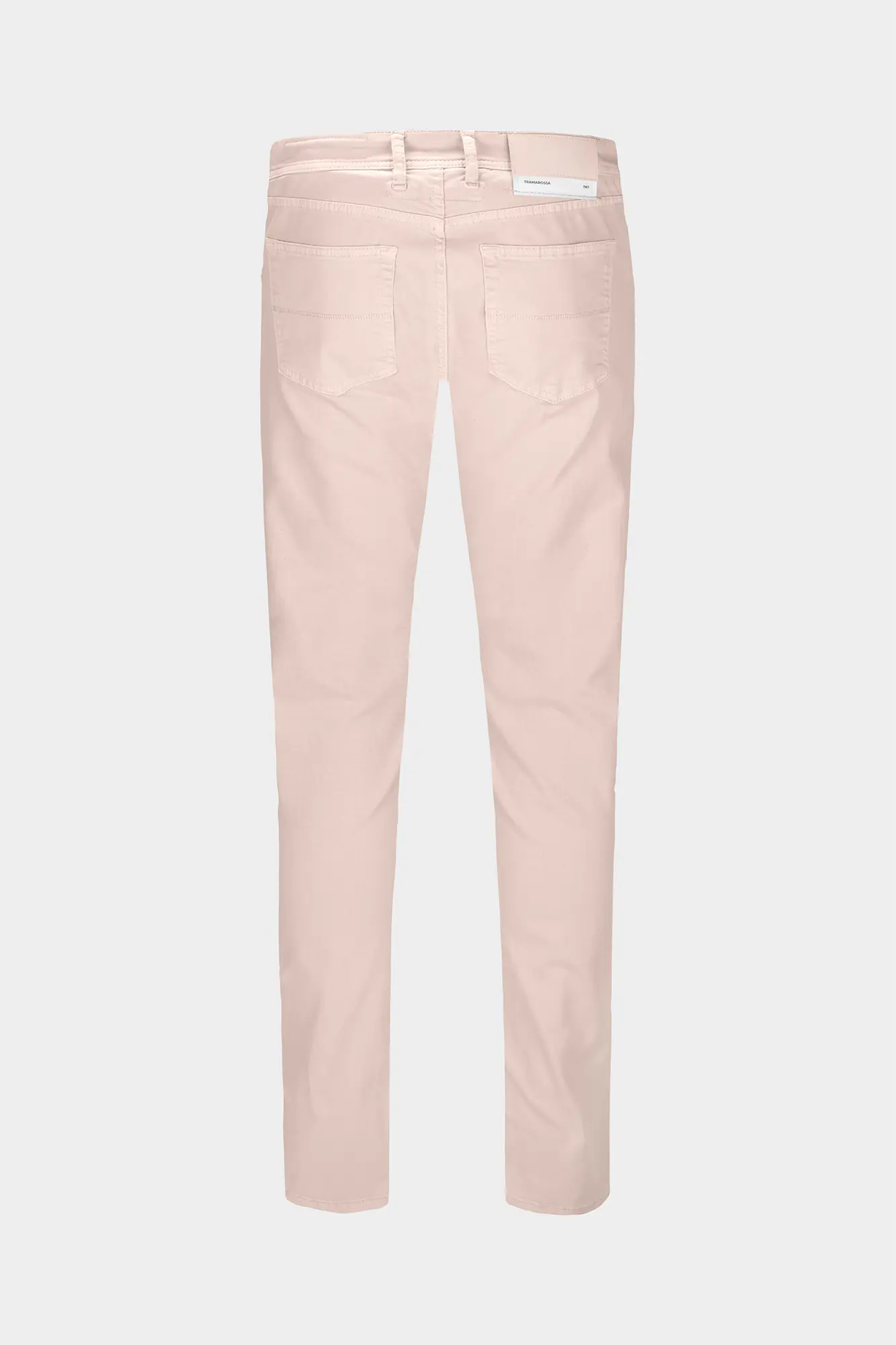 JEANS 5 TASCHE LEONARDO SLIM IN DENIM COLORATO ROSA PASTELLO - immagine 2