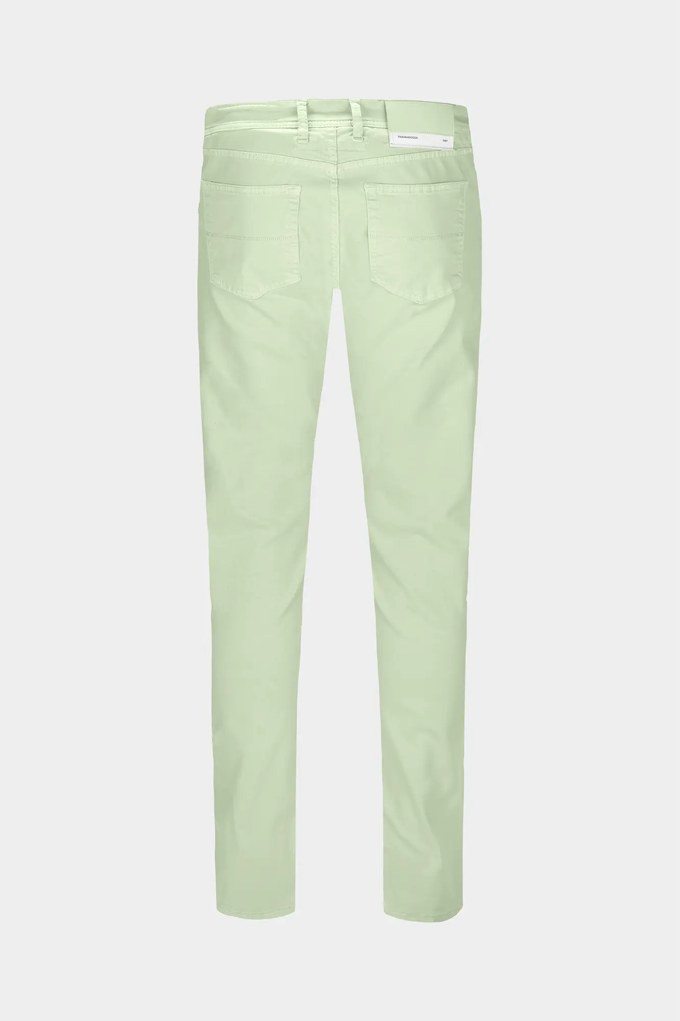 JEANS 5 TASCHE LEONARDO SLIM IN DENIM COLORATO VERDE PASTELLO - immagine 2