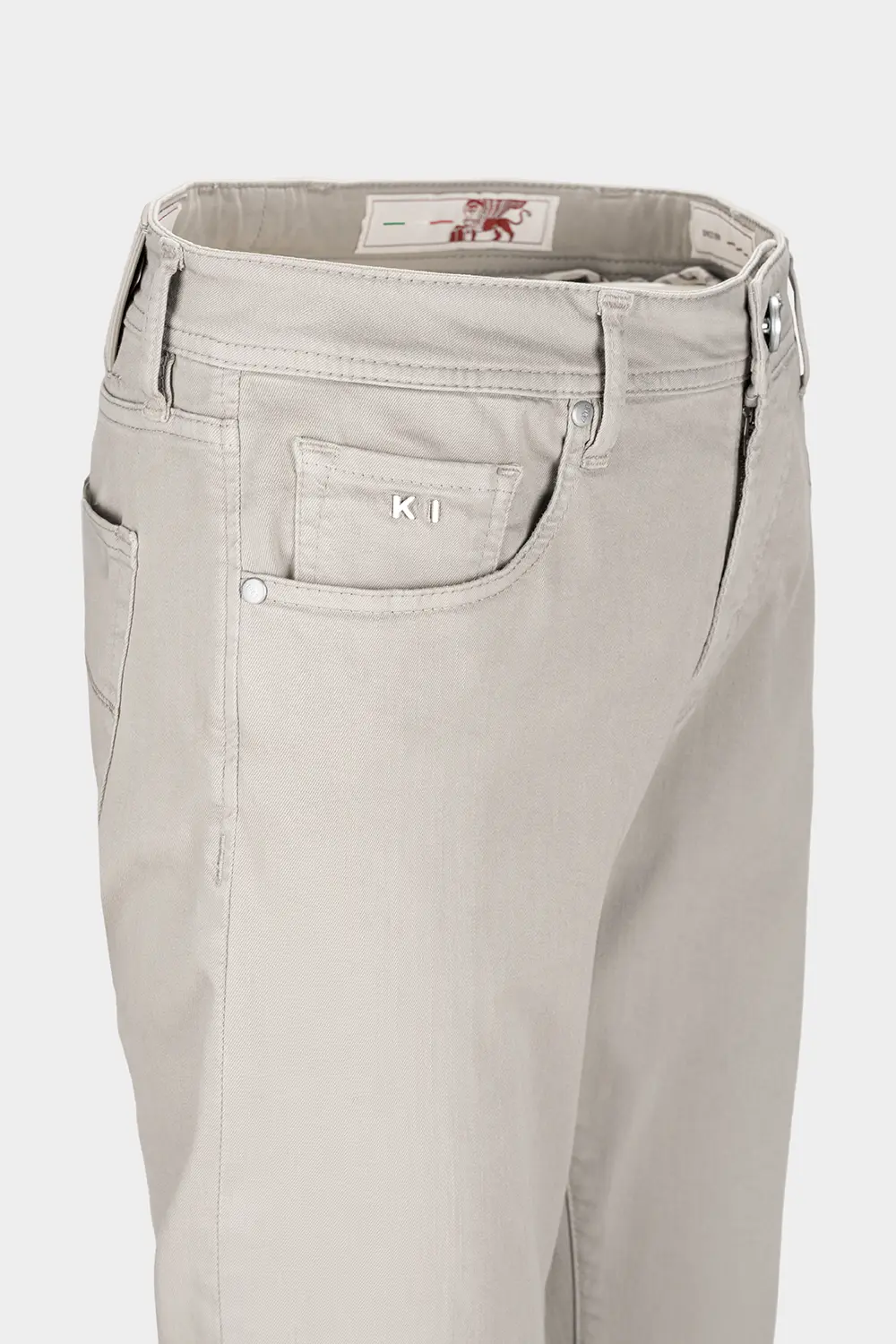 JEANS 5 POCKETS COLOURED MICHELANGELO REGULAR GABARDINE RELAX MEDIUM GREY - Image 3