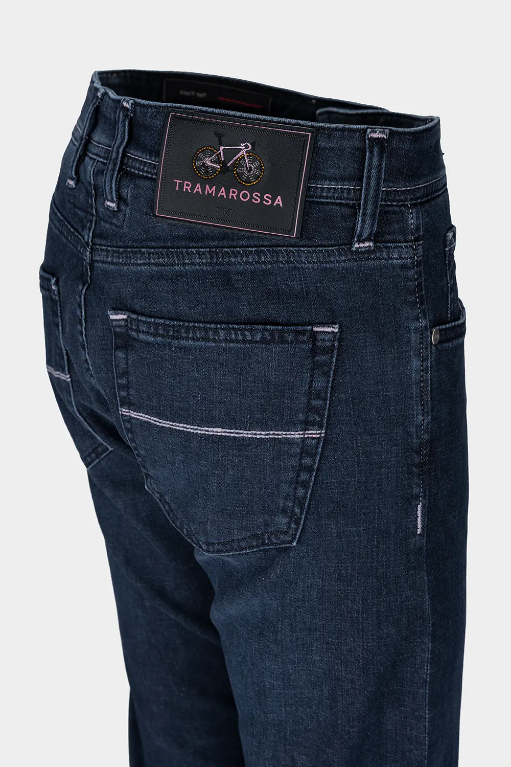 JEANS 5 TASCHE MICHELANGELO REGULAR DENIM BLU MEDIO GIRO D'ITALIA - immagine 4