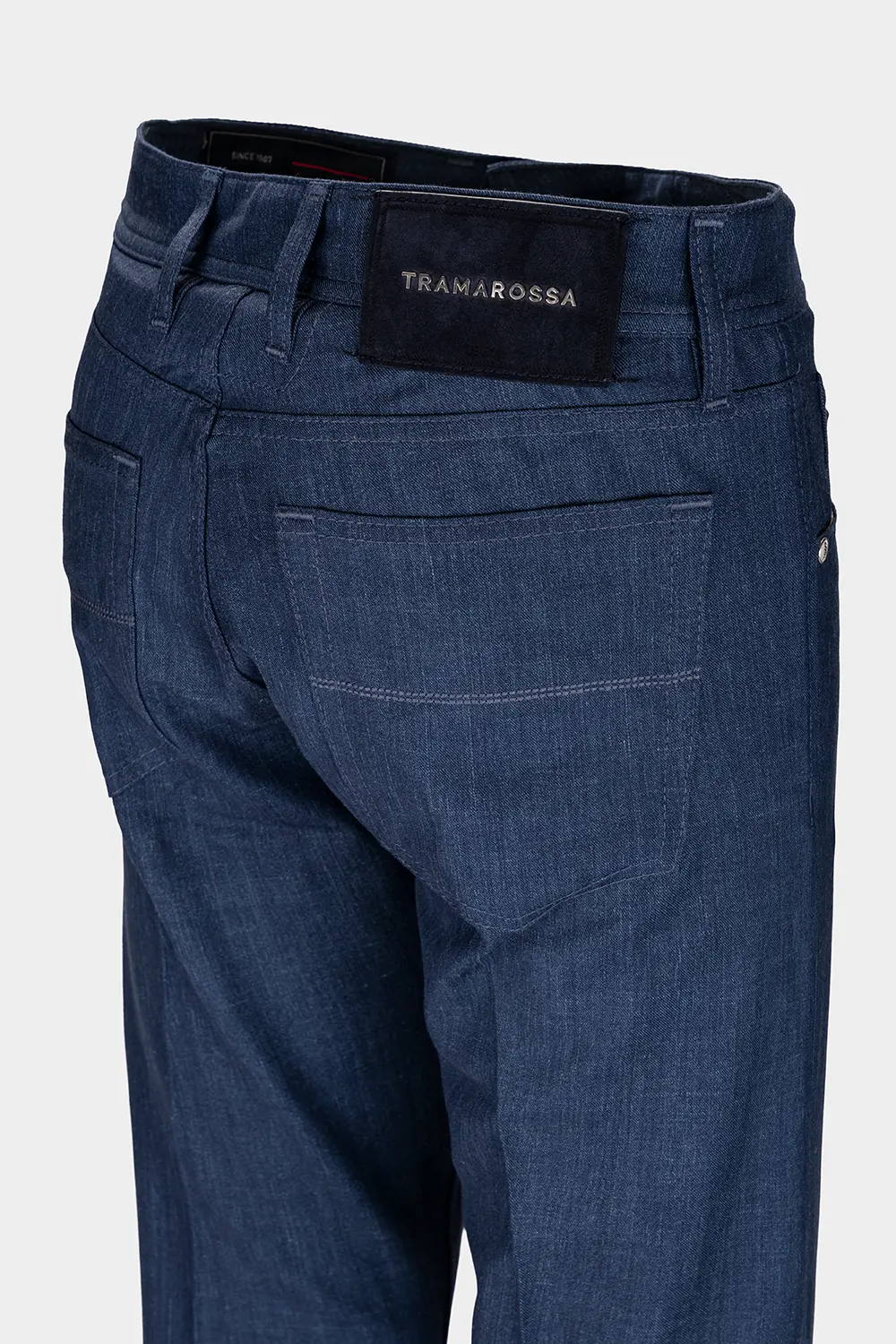 JEANS 5 POCKETS COLOURED MICHELANGELO REGULAR INSUMMER WOOL MEDIUM BLUE - Image 3