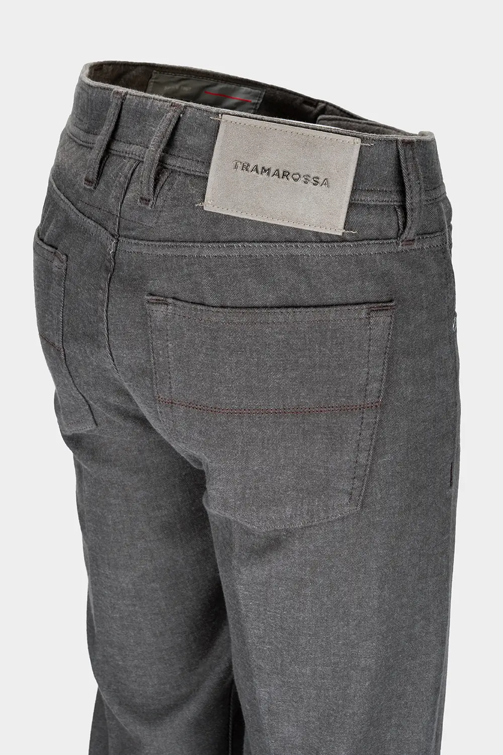 JEANS 5 TASCHE COLORATO MICHELANGELO REGULAR IN COTONE STAMPATO GRIGIO - immagine 4