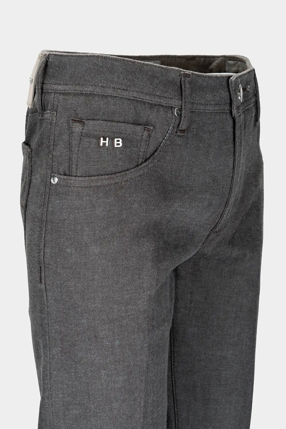 JEANS 5 TASCHE COLORATO MICHELANGELO REGULAR IN COTONE STAMPATO GRIGIO - immagine 3