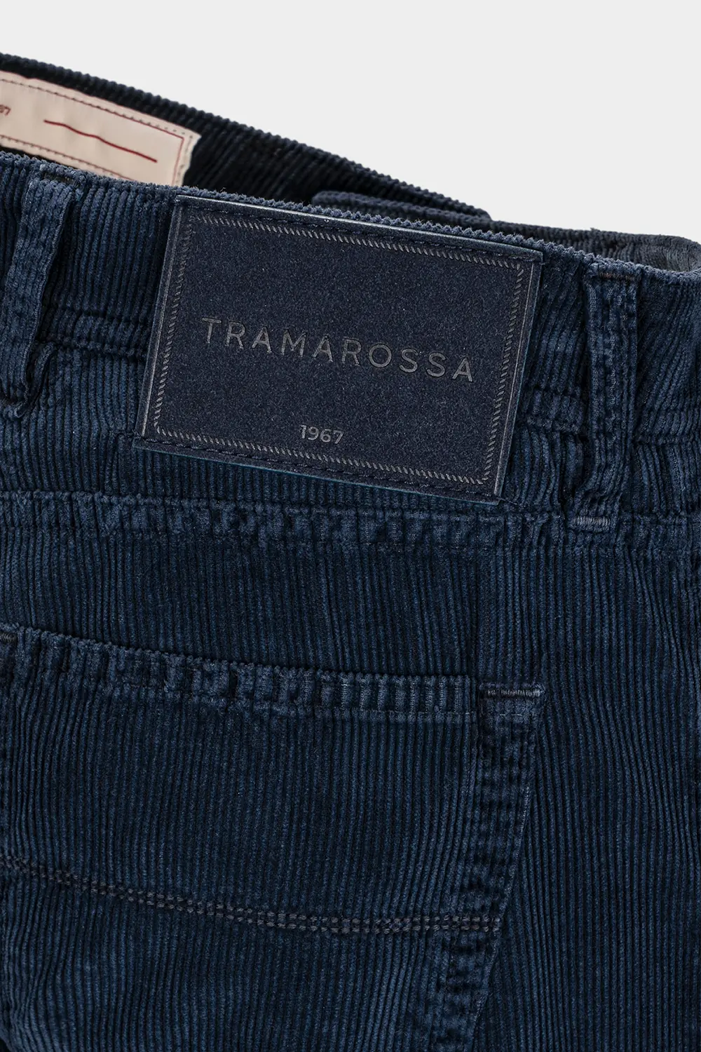 JEANS 5 TASCHE COLORATO MICHELANGELO REGULAR IN VELLUTO 1000 RIGHE BLU SCURO - immagine 2