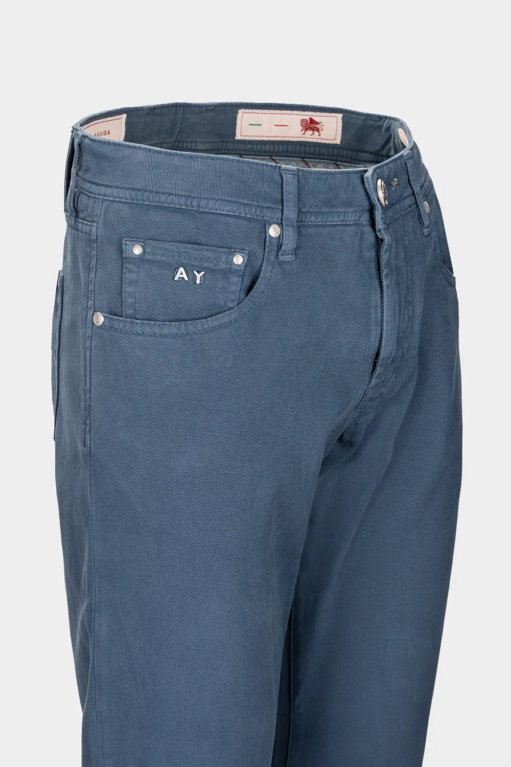 JEANS 5 POCKETS COLOURED MICHELANGELO REGULAR IN BULL LIGHT BLUE - Image 3