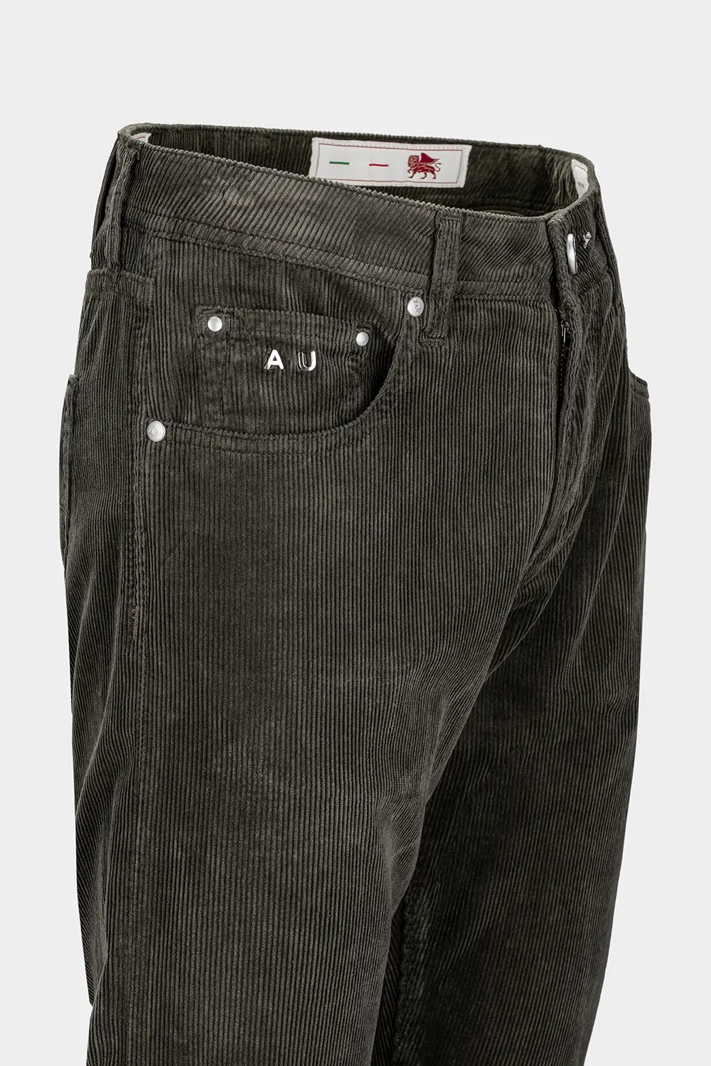 JEANS 5 TASCHE COLORATO MICHELANGELO REGULAR IN VELLUTO 1000 RIGHE MARRONE - immagine 3