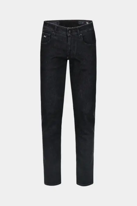 JEANS 5 TASCHE MICHELANGELO REGULAR IN DENIM TENCEL NERO