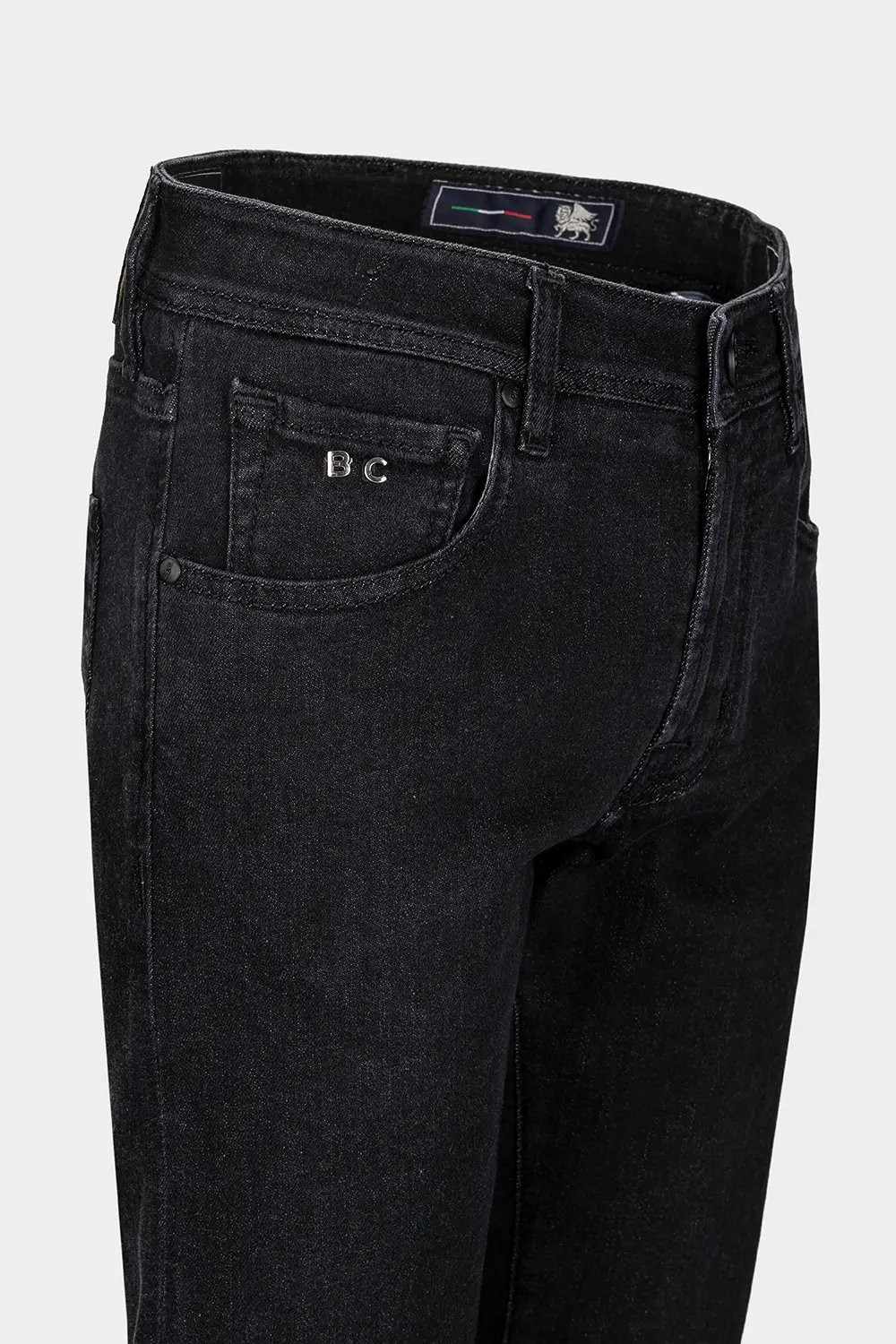 JEANS 5 POCKETS MICHELANGELO REGULAR IN DENIM TENCEL BLACK - Image 3