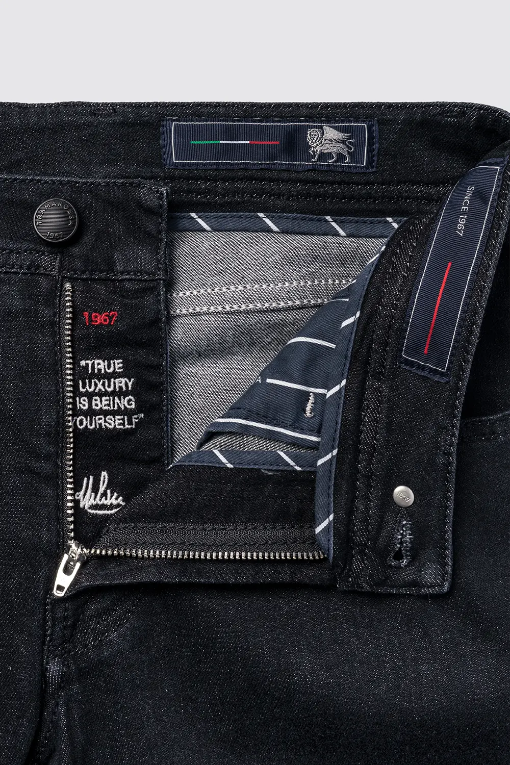 JEANS 5 POCKETS MICHELANGELO REGULAR IN DENIM TENCEL BLACK - Image 4