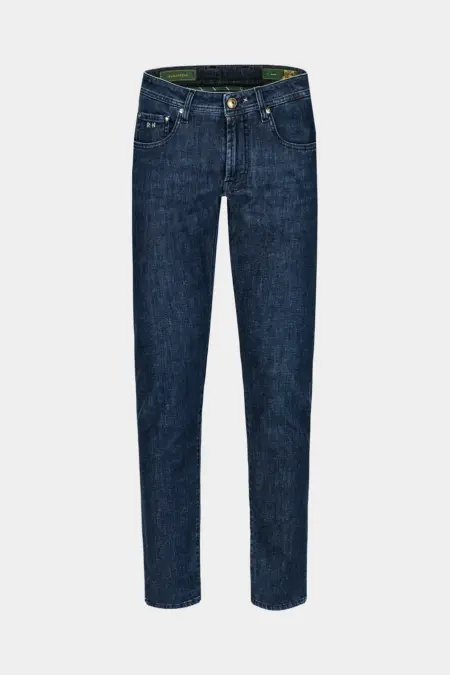 JEANS 5 TASCHE MICHELANGELO REGULAR IN DENIM LUXURY CASHMERE BLU SCURO
