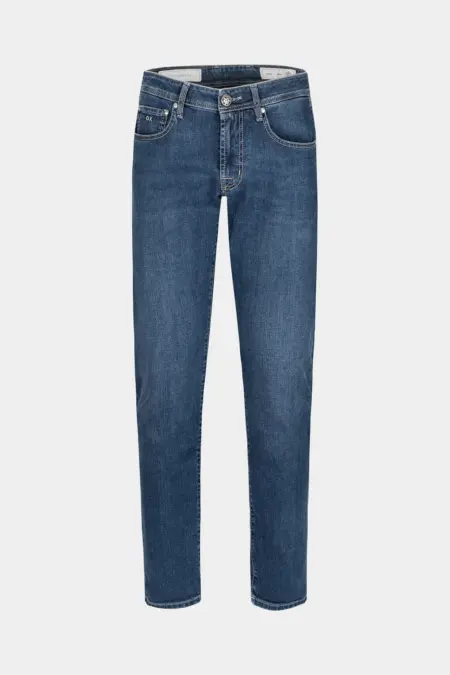 JEANS 5 TASCHE MICHELANGELO REGULAR IN DENIM STRETCH BLU MEDIO RACE