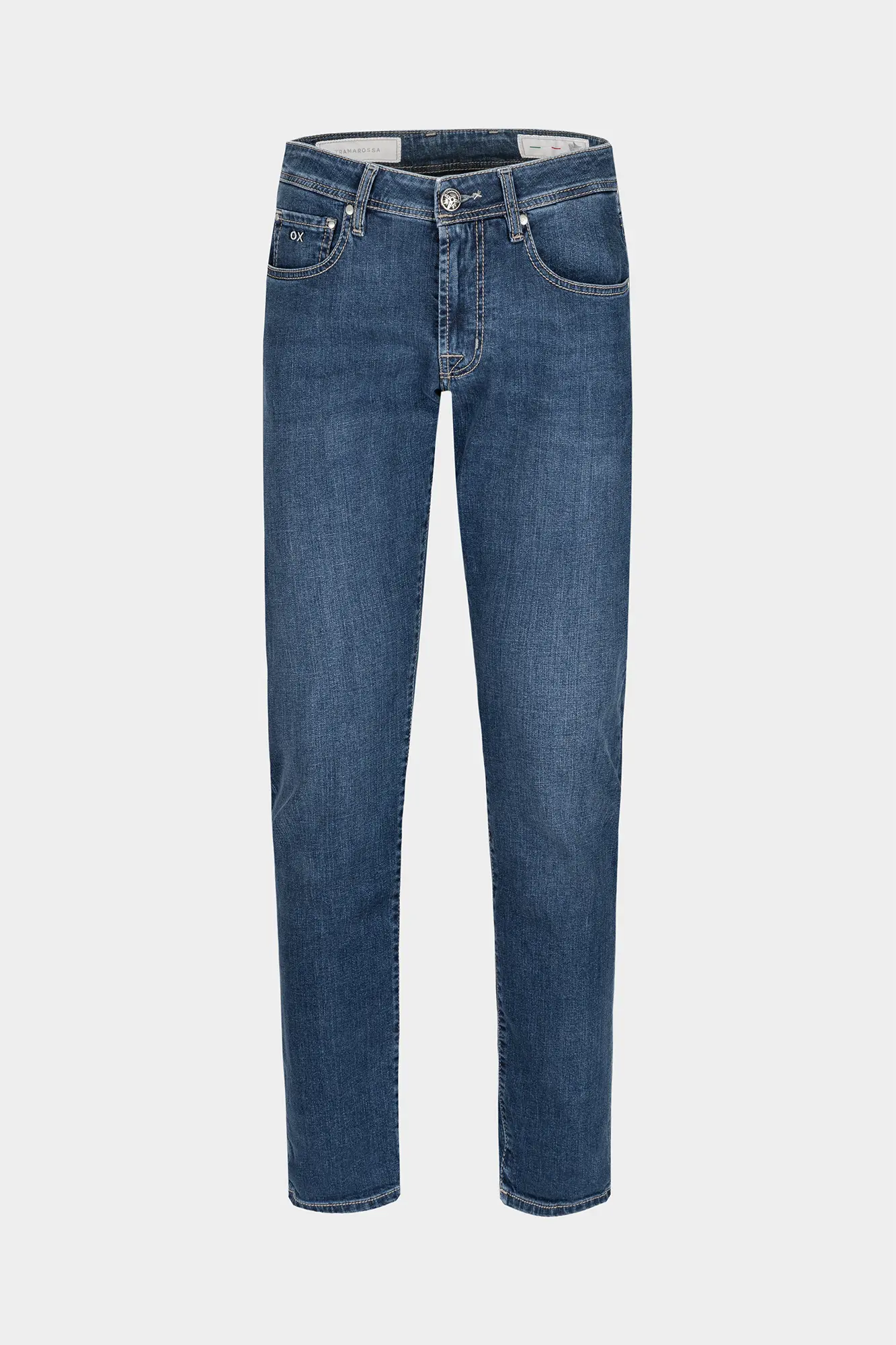 JEANS 5 TASCHE MICHELANGELO REGULAR IN DENIM STRETCH BLU MEDIO RACE