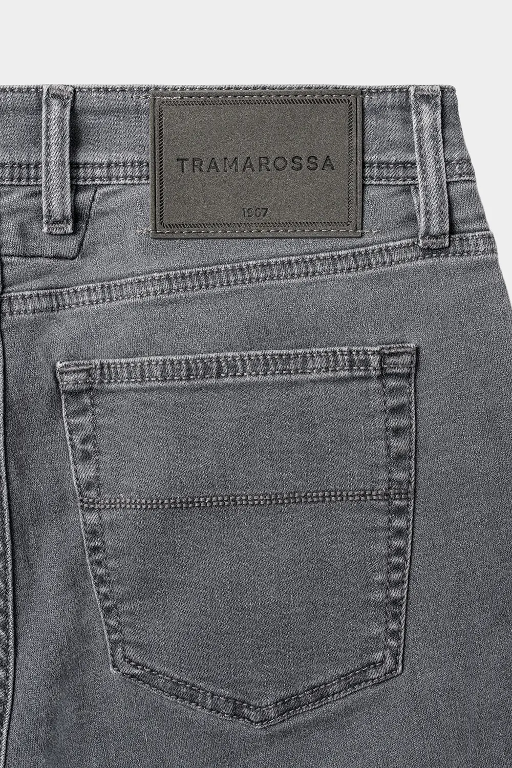 JEANS 5 TASCHE MICHELANGELO REGULAR IN DENIM TENCEL GRIGIO - immagine 2
