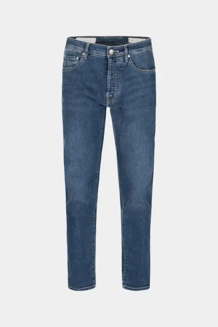 JEANS 5 TASCHE BRANDO CARROT IN DENIM STRETCH BLU MEDIO RACE