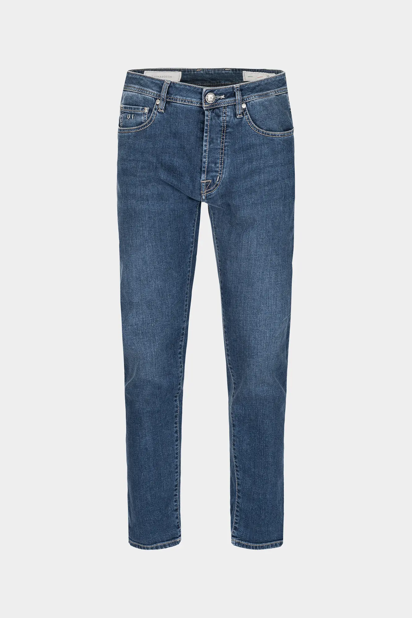 JEANS 5 TASCHE BRANDO CARROT IN DENIM STRETCH BLU MEDIO RACE