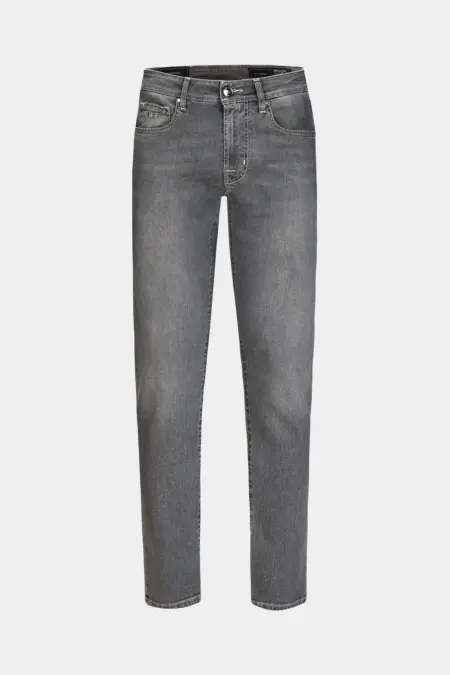 JEANS 5 POCKETS MICHELANGELO REGULAR IN GREY STRETCH DENIM VENEZIA