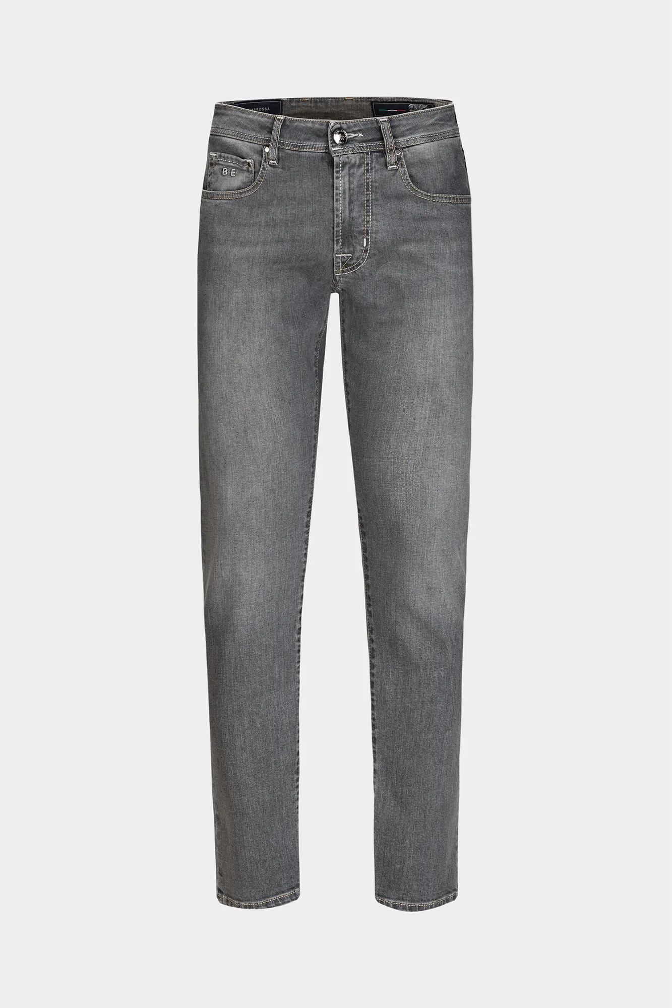JEANS 5 POCKETS MICHELANGELO REGULAR IN GREY STRETCH DENIM VENEZIA