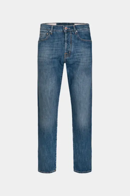 JEANS 5 TASCHE DANTE STRAIGHT IN DENIM BLU MEDIO JAPAN
