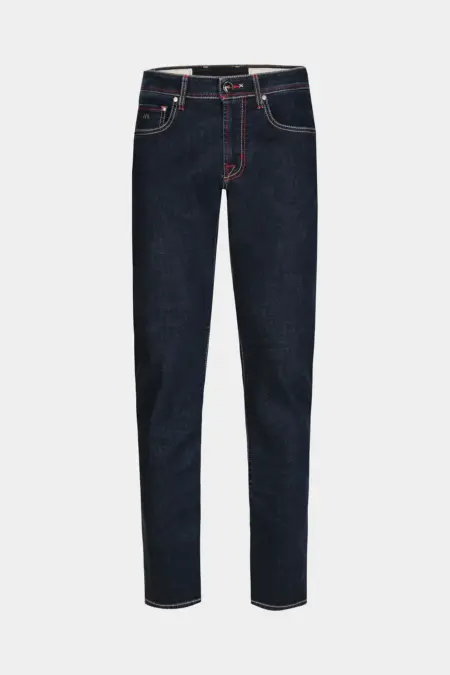 JEANS 5 POCKETS MICHELANGELO REGULAR IN DENIM DARK BLUE MUSIC