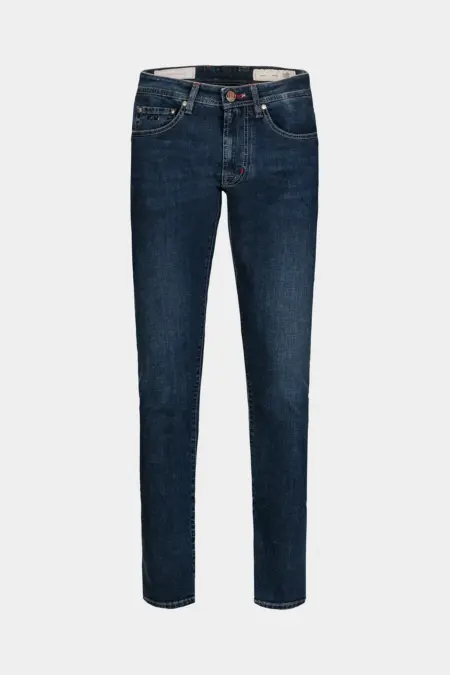 JEANS 5 TASCHE LEONARDO SLIM IN DENIM BLU SCURO COLOUR DENIM