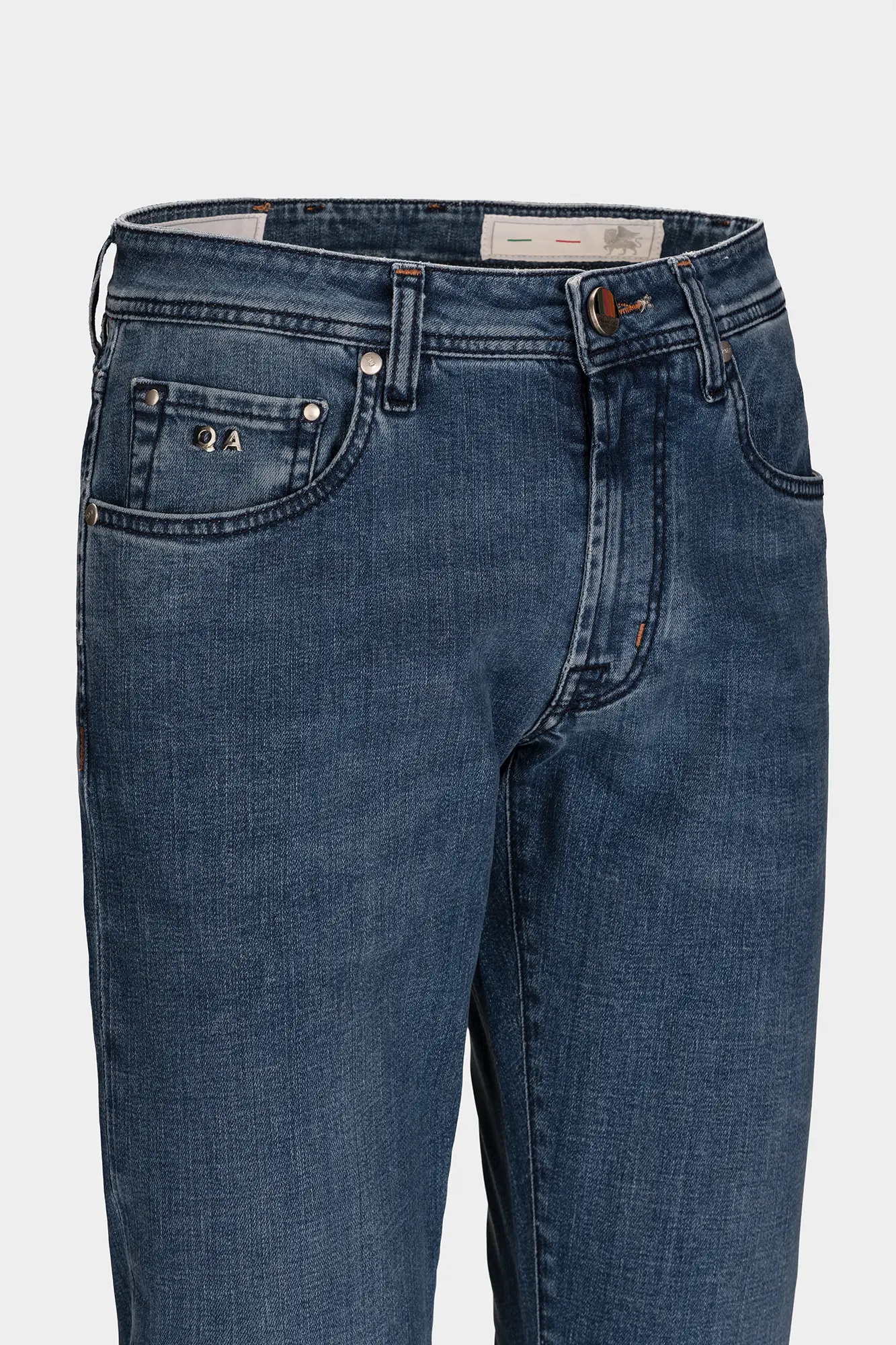 JEANS 5 TASCHE MICHELANGELO REGULAR IN DENIM BLU MEDIO COLOUR DENIM - immagine 3