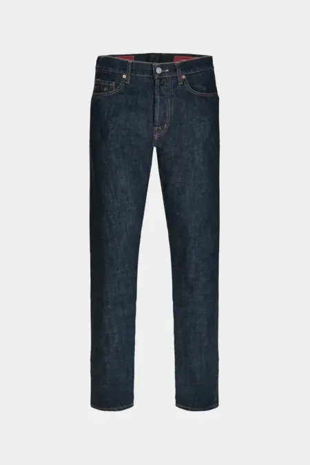 JEANS 5 TASCHE DANTE STRAIGHT IN DENIM CIMOSATO BLU SCURO