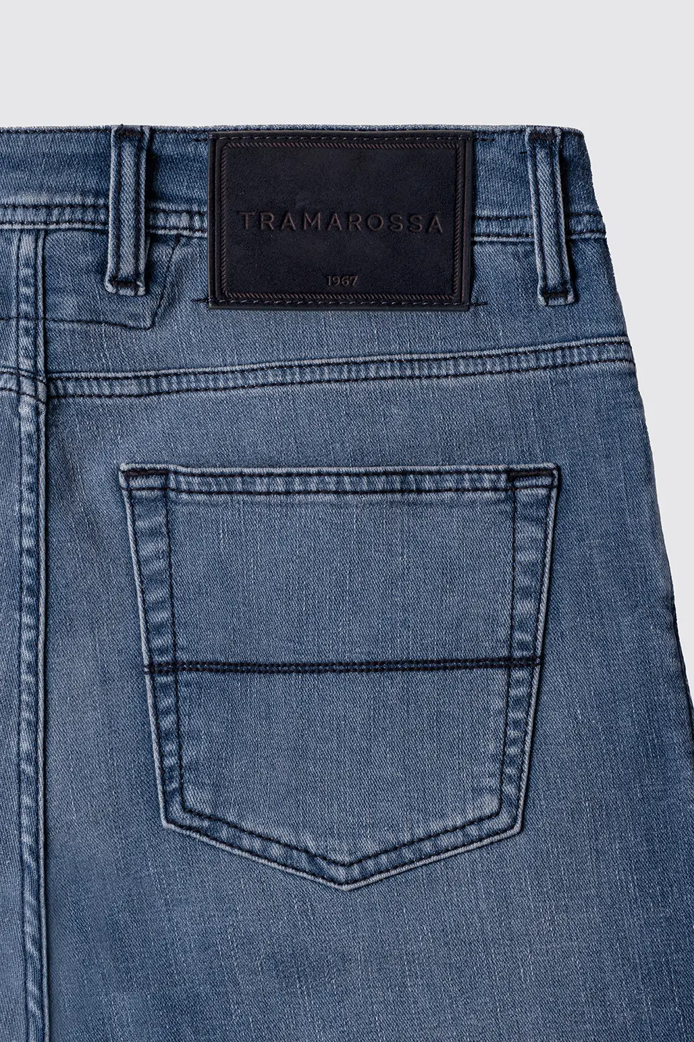 JEANS 5 TASCHE BRANDO CARROT IN DENIM RELAX BLU CHIARO - FILO BLU - immagine 2