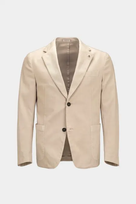 JACKET FILIPPO SINGLE-BREASTED IN LIGHT BEIGE BULL