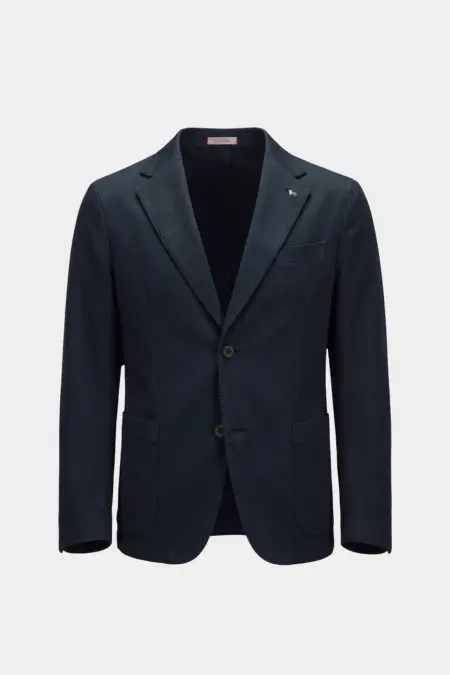 JACKET FILIPPO SINGLE-BREASTED IN DARK BLUE BULL